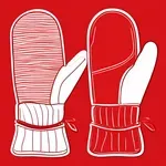 Red mittens image